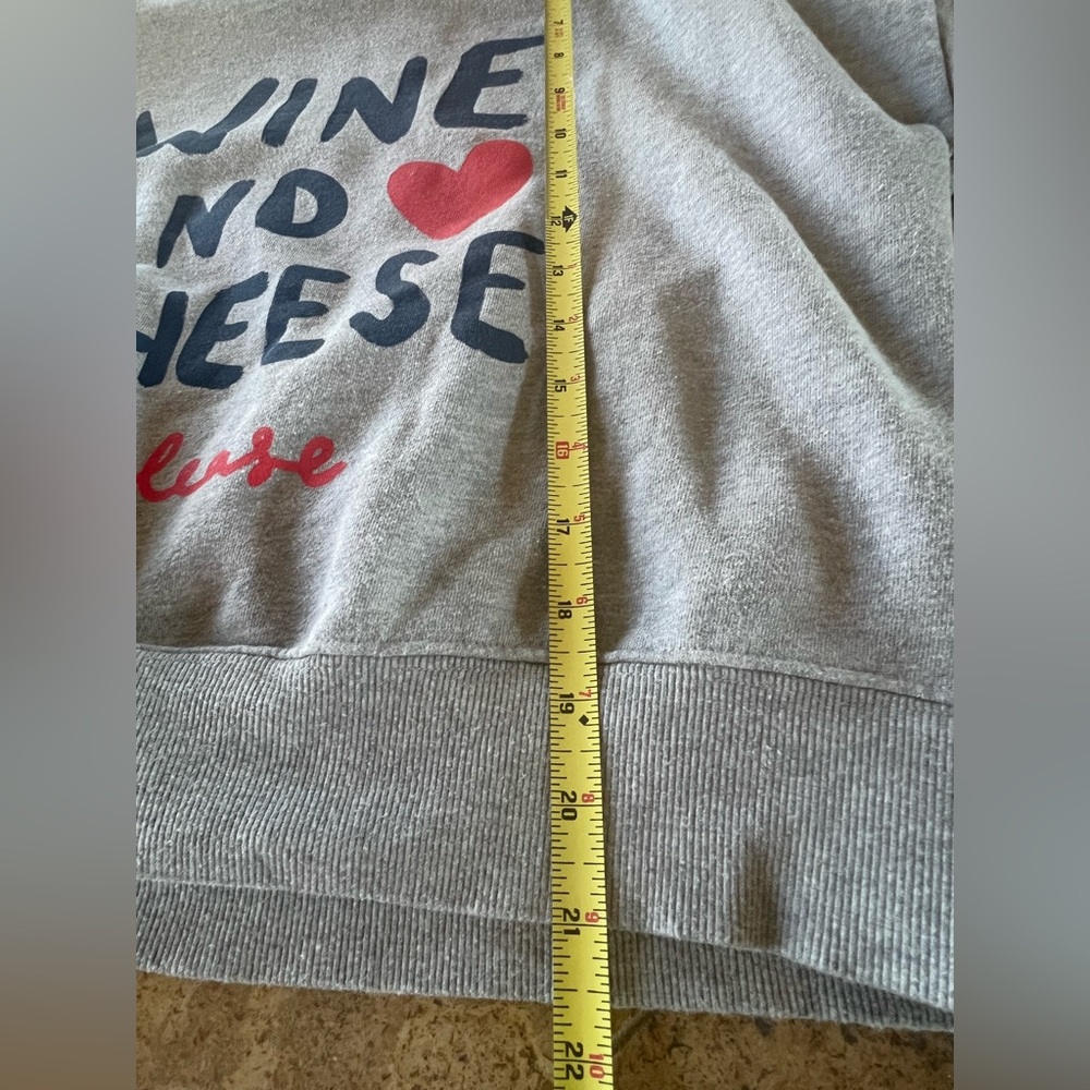$88 Anthropologie Maeve X Jordan Nickson Wine & Cheese Graphic Sweatshirt XS - Picture 7 of 13